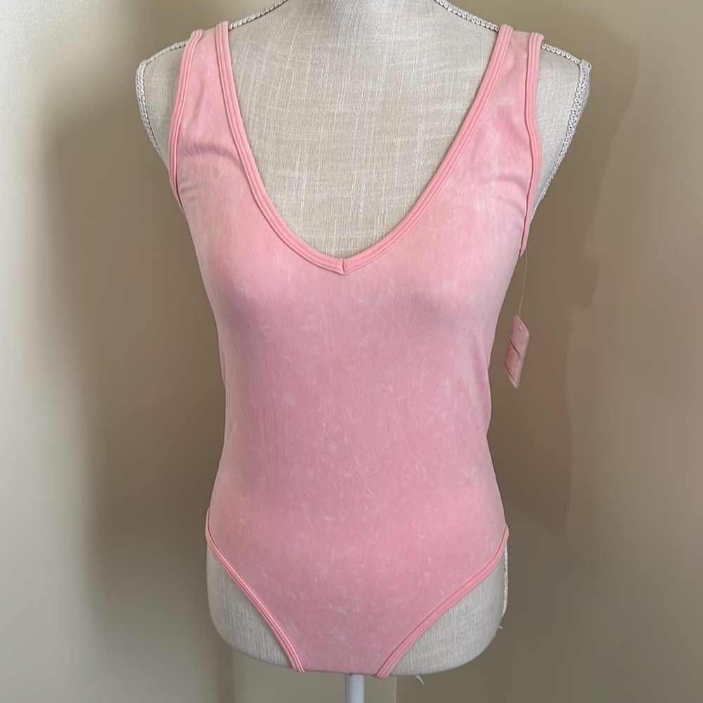 Free People Seamless Tank Bodysuit In Washed Pink - Picture 11 of 12